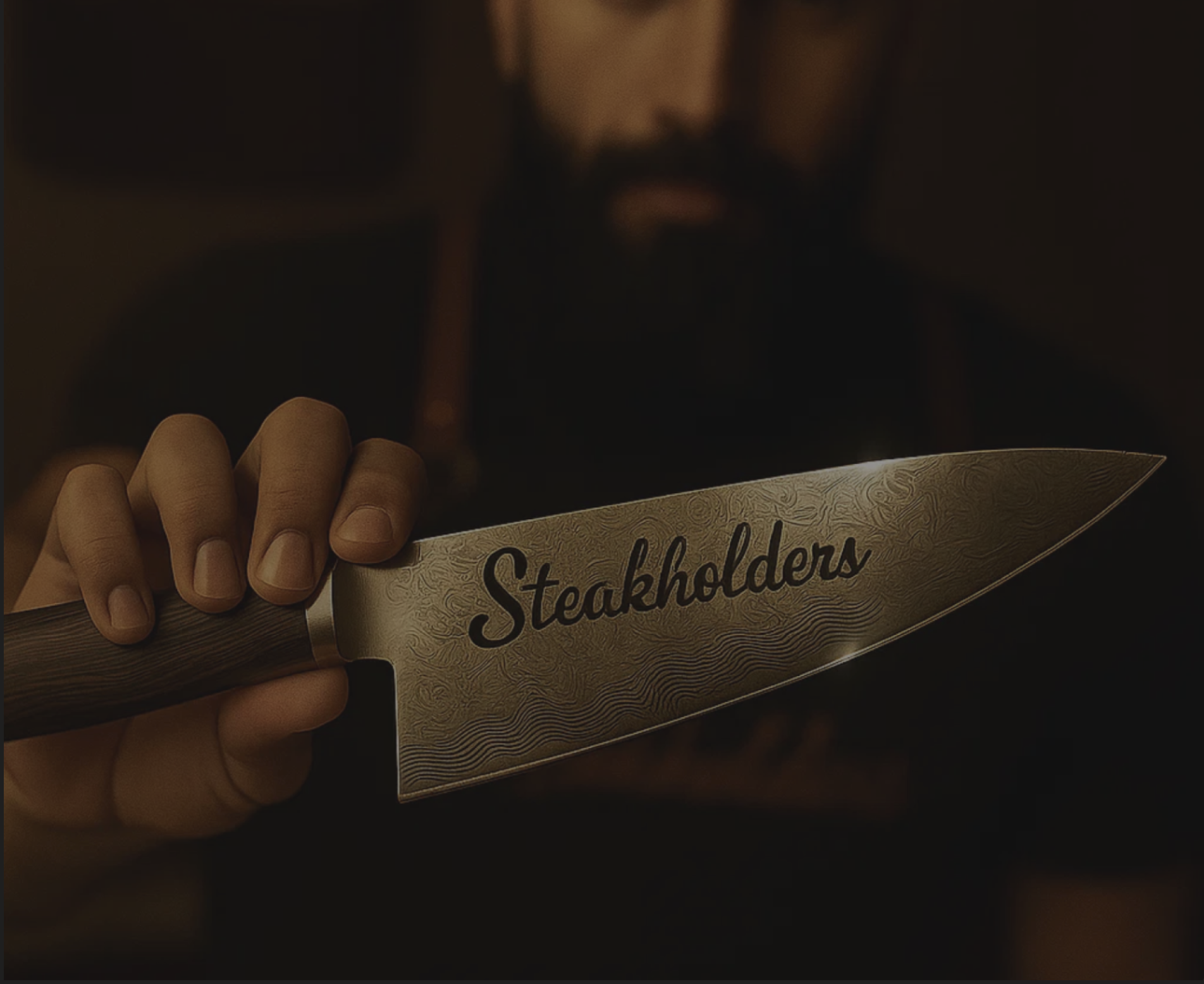 Steakholders chef preparing steak